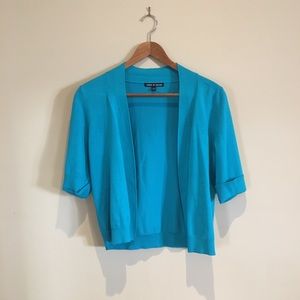 Cable & gauge bright blue cardigan